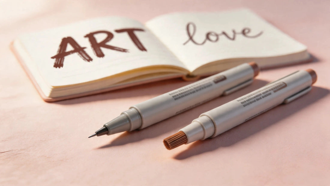 Feutre acrylique double pointe avec pointe fine et pointe brush brush tip