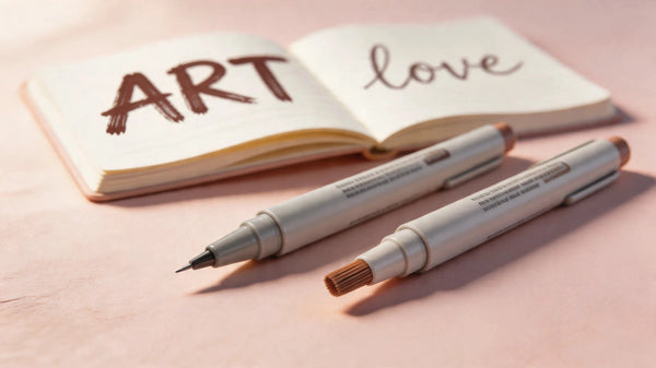 Feutre acrylique double pointe avec pointe fine et pointe brush brush tip