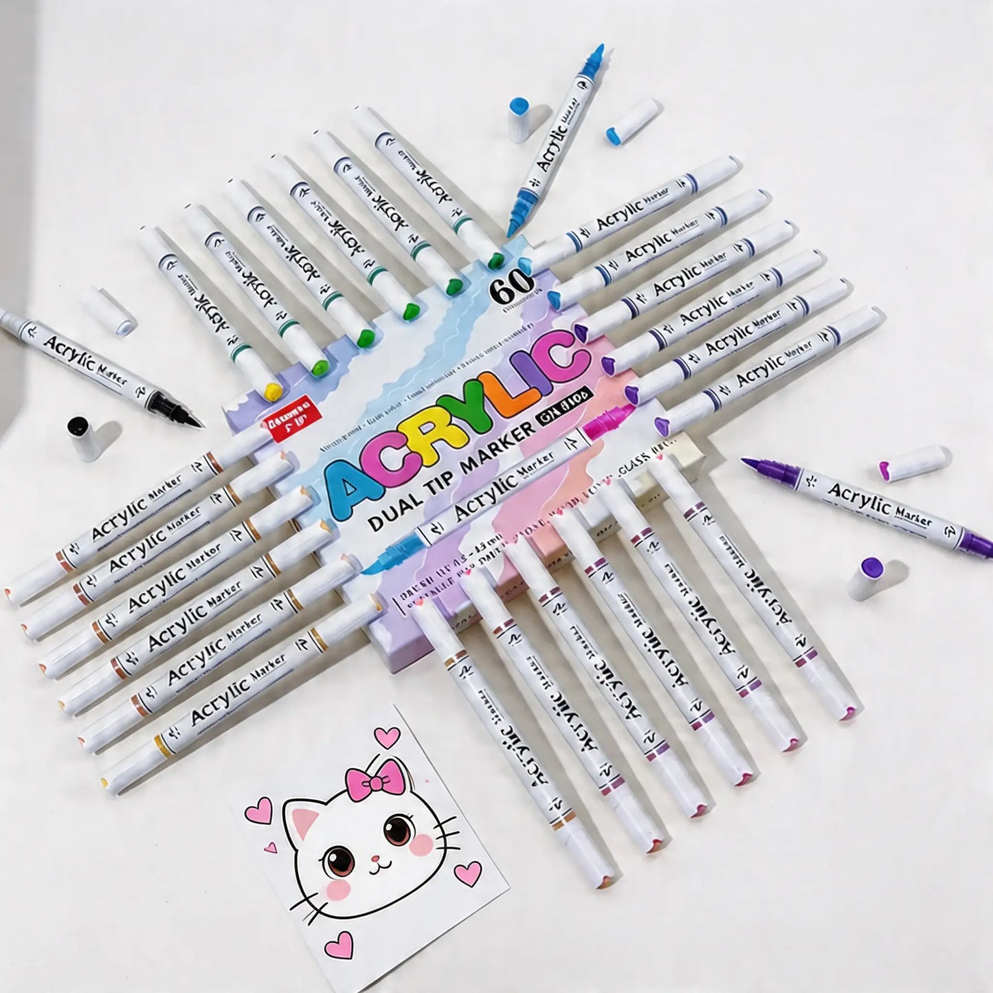 Marqueur-Acrylique-Double-Pointe--Le_Duo - Feutre Acrylique