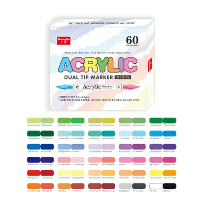 Marqueur-Acrylique-Double-Pointe-60 - Feutre Acrylique