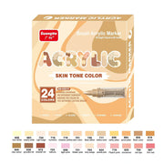 Feutres acryliques tons chair et pastel 24 couleurs - image produit