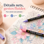Feutres double pointe acryliques 12 à 60 couleurs - image produit