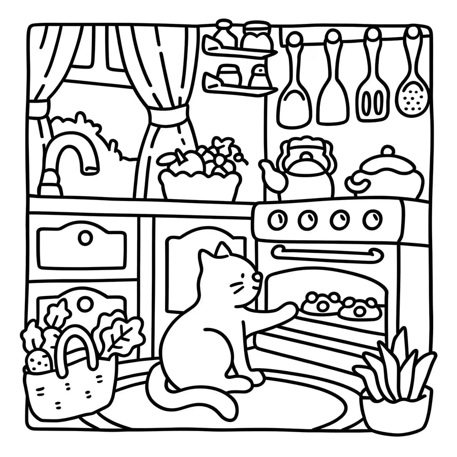 Livre de coloriage chats pour adulte - image produit