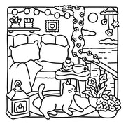 Livre de coloriage chats pour adulte - image produit