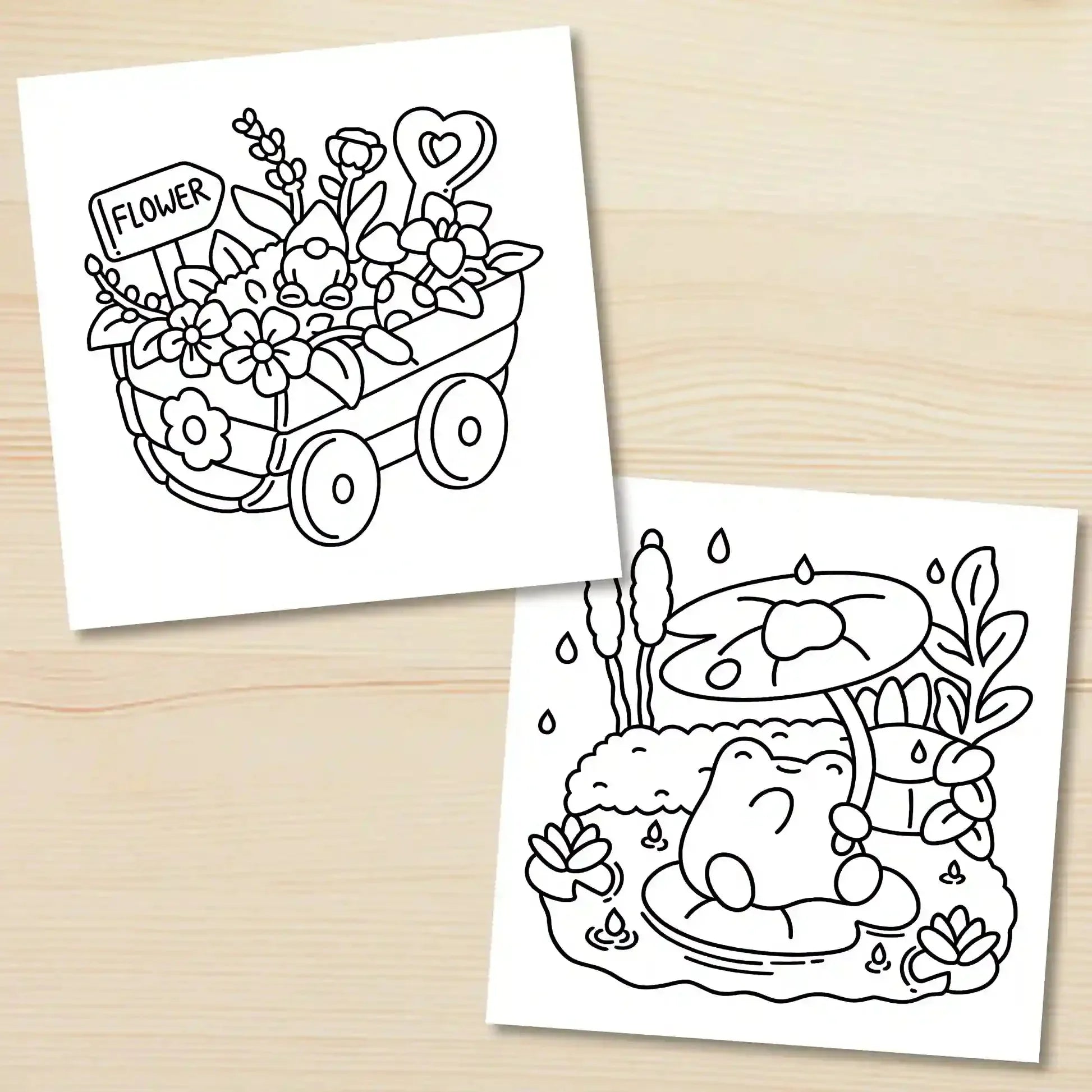 livre-coloriage-jardins-secrets-scene-apaisante - Feutre Acrylique