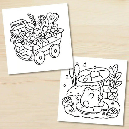 livre-coloriage-jardins-secrets-scene-apaisante - Feutre Acrylique