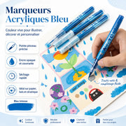Feutres acryliques par thèmes 12 couleurs - image produit