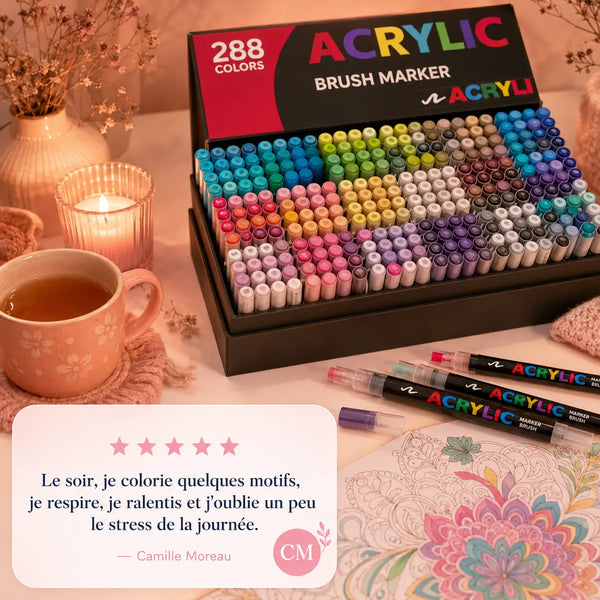 Marqueur Acrylique L'Univers 120 à 288 Couleurs - Feutre Acrylique