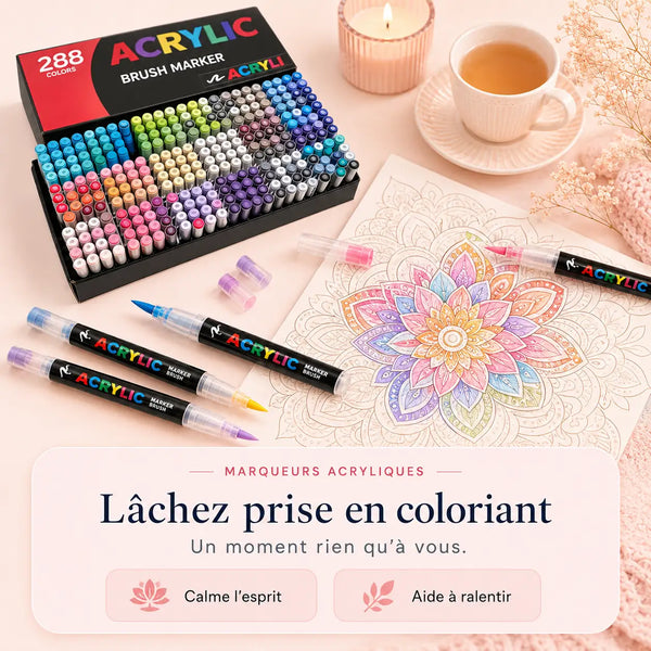 Marqueur Acrylique L'Univers 120 à 288 Couleurs - Feutre Acrylique