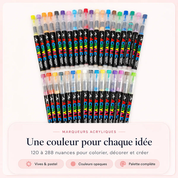 Marqueur Acrylique Le Pro 12 à 72 Couleurs - Feutre Acrylique