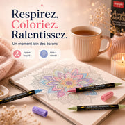 Feutres double pointe acryliques 12 à 60 couleurs - image produit