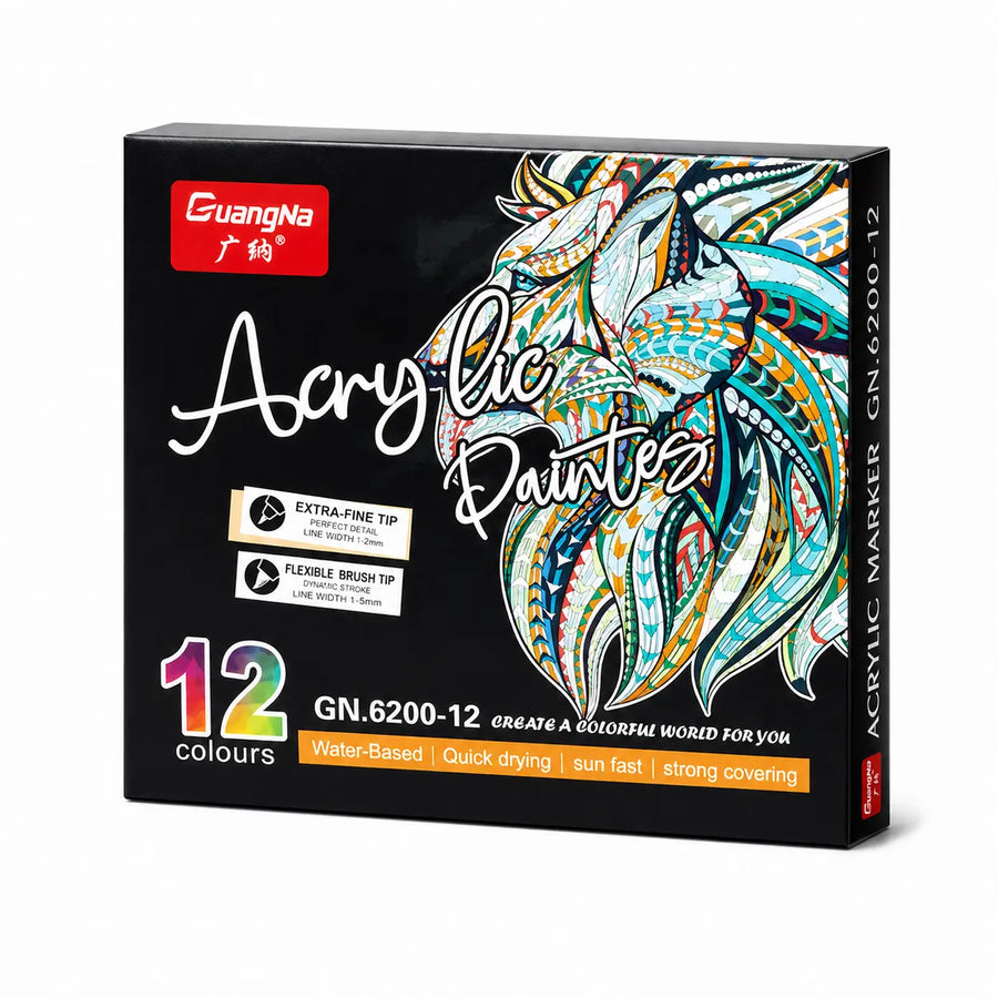 Feutres double pointe acryliques 12 à 60 couleurs - image produit