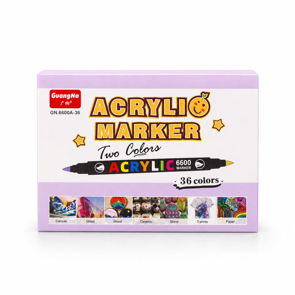 Feutres double pointe acryliques 36 à 84 couleurs - image produit