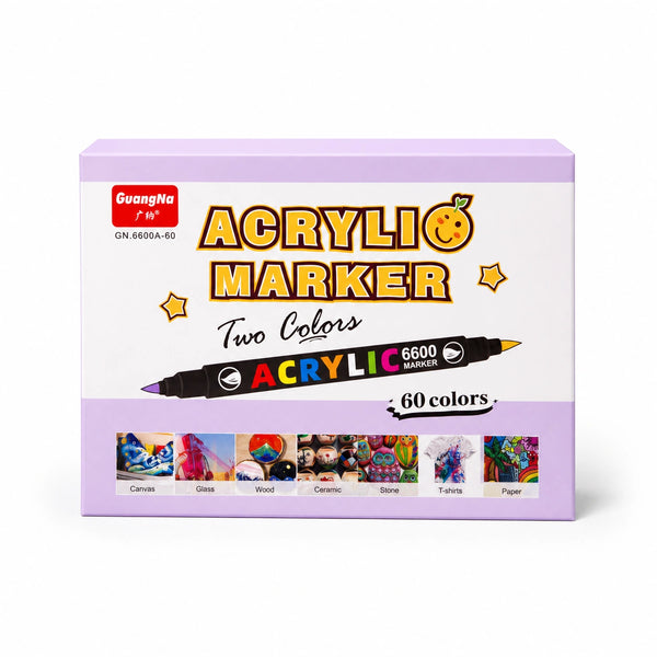 Feutres double pointe acryliques 36 à 84 couleurs - image produit