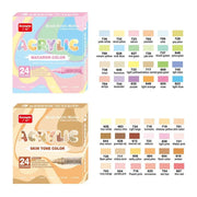 Feutres acryliques tons chair et pastel 24 couleurs - image produit