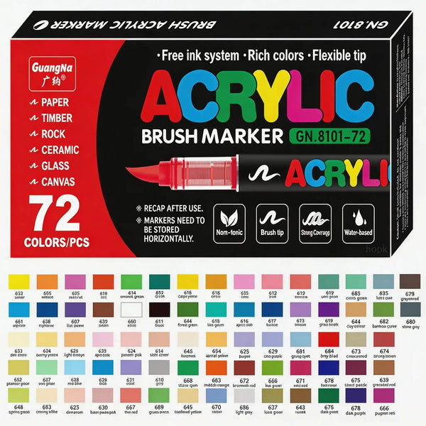 marqueur-acrylique-le-pro-set-72-couleurs - Feutre Acrylique