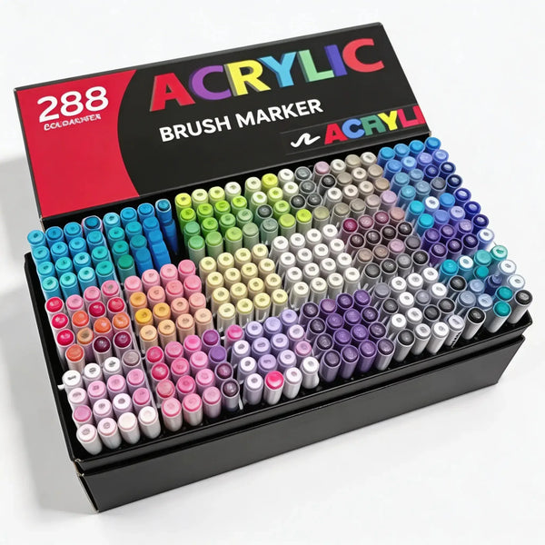 marqueur-acrylique-lunivers-pointe-pinceau-detail - Feutre Acrylique