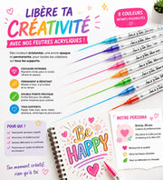 Feutres double pointe acryliques 60 à 168 couleurs - image produit