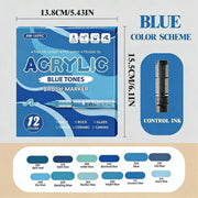Feutres acryliques par thèmes 12 couleurs - image produit