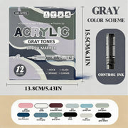 Feutres acryliques par thèmes 12 couleurs - image produit