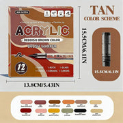 Feutres acryliques par thèmes 12 couleurs - image produit