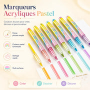 Feutres acryliques par thèmes 12 couleurs - image produit