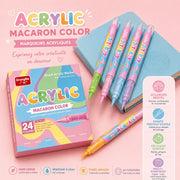 Feutres acryliques tons chair et pastel 24 couleurs - image produit