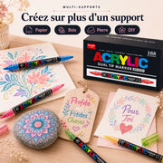 Feutres double pointe acryliques 36 à 168 couleurs - image produit