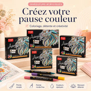 Feutres double pointe acryliques 12 à 60 couleurs - image produit