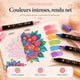 Feutres double pointe acryliques 36 à 84 couleurs - image produit